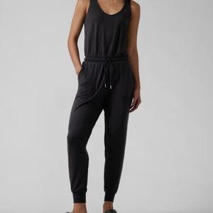 Athleta Balance Black Sleeveless Jumpsuit